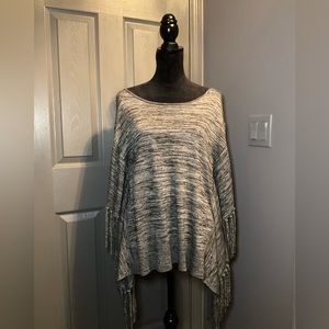 Sleeved sweater cape
